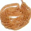 This listing is for the 2 strands of Champagne Color Cubic Zirconia Faceted Roundell in size of 3.5 mm approx.,,Length: 15 inch
